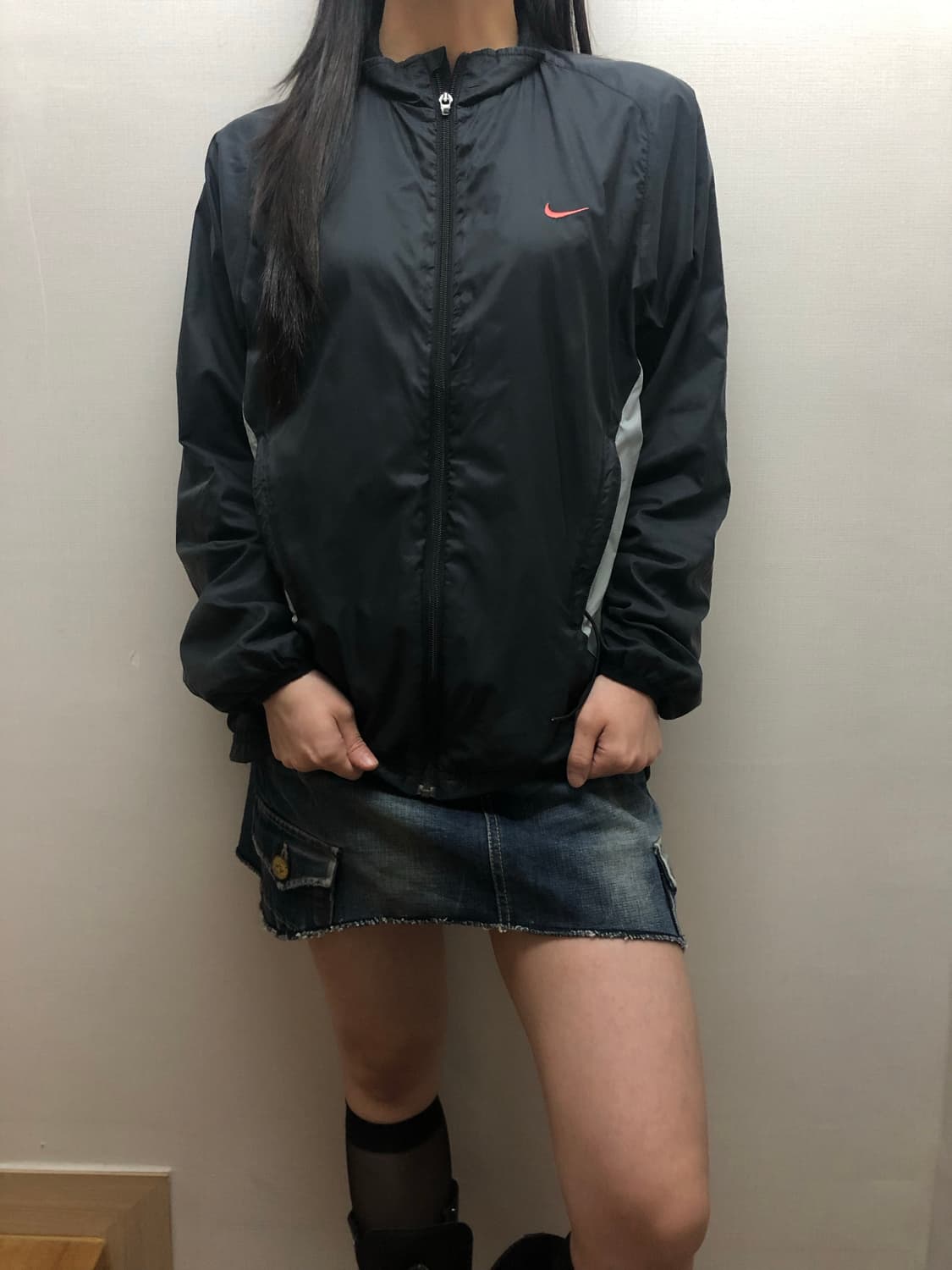 빈티지 나이키 블랙 윈드브레이커 상품이미지3