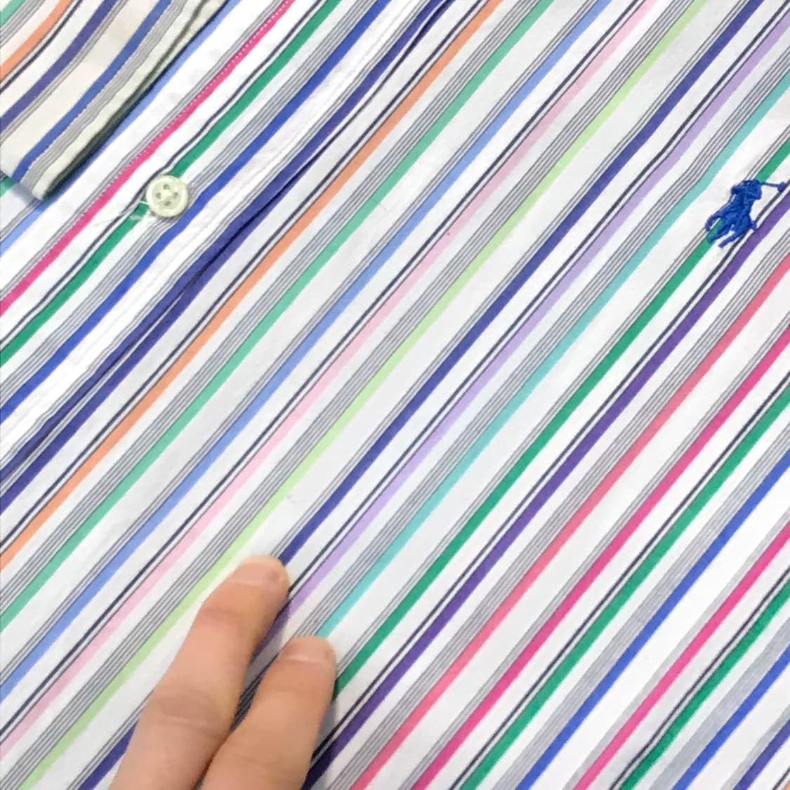 폴로랄프로렌 컬러풀 스트라이프 코튼 셔츠 남성 120 빅사이즈 상품이미지5