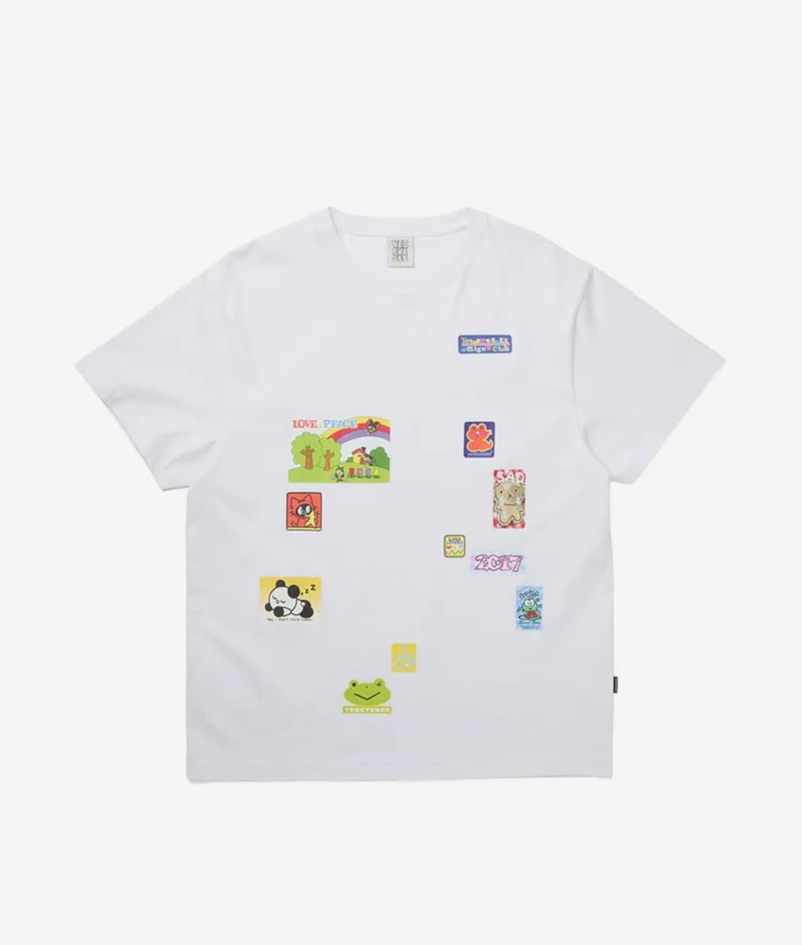 Y.E.S Dump Sticker Tee White 상품이미지1