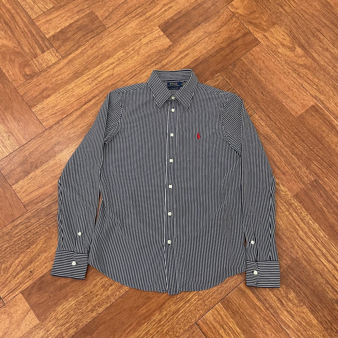 여성 폴로 스트라이프 드레스 셔츠 상품이미지1