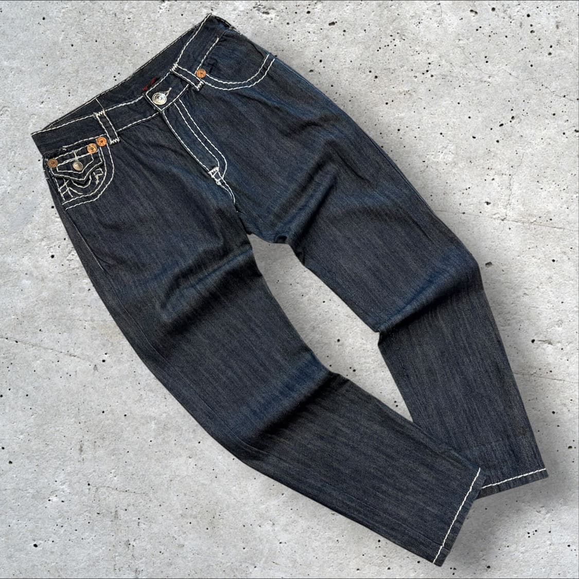 [34x33] 트루릴리젼 조이 스티치 데님 팬츠 청바지 D858 상품이미지2