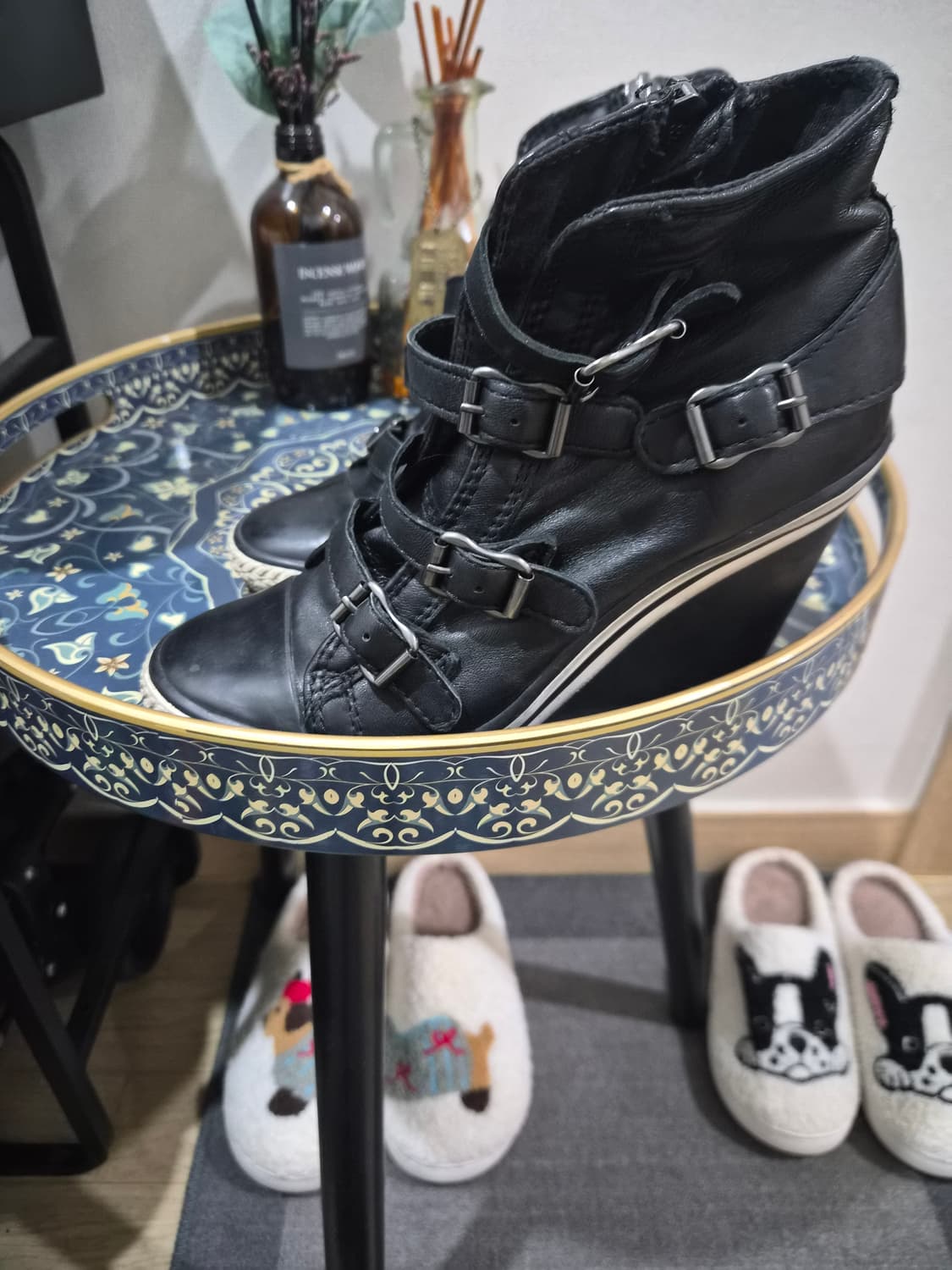 Ash 웨지힐 가죽(올블랙) 상품이미지5