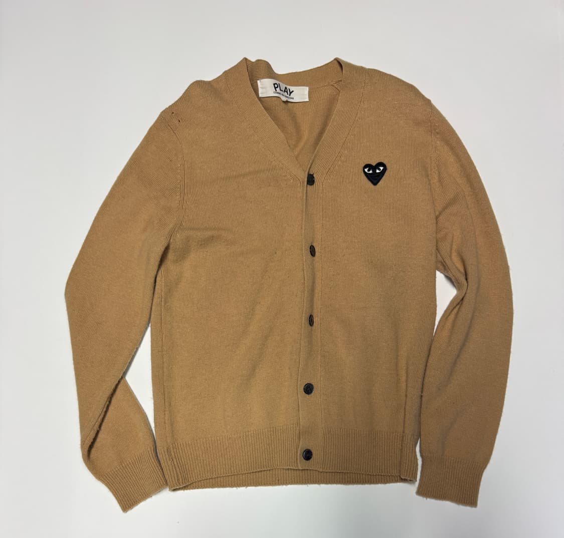 정품!! 여성 꼼데가르송 블랙와팬 베이지 가디건 상품이미지1