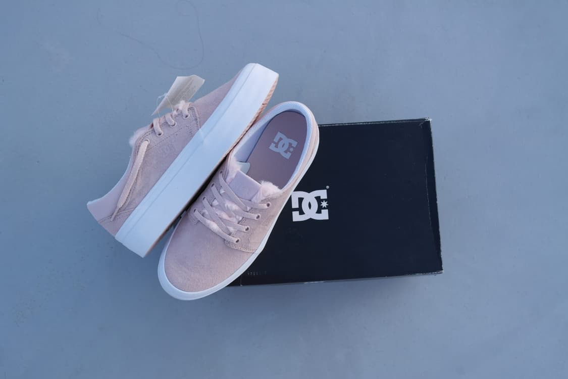DC Trase Platform SE 핑크 스웨이드 새상품 260 상품이미지1