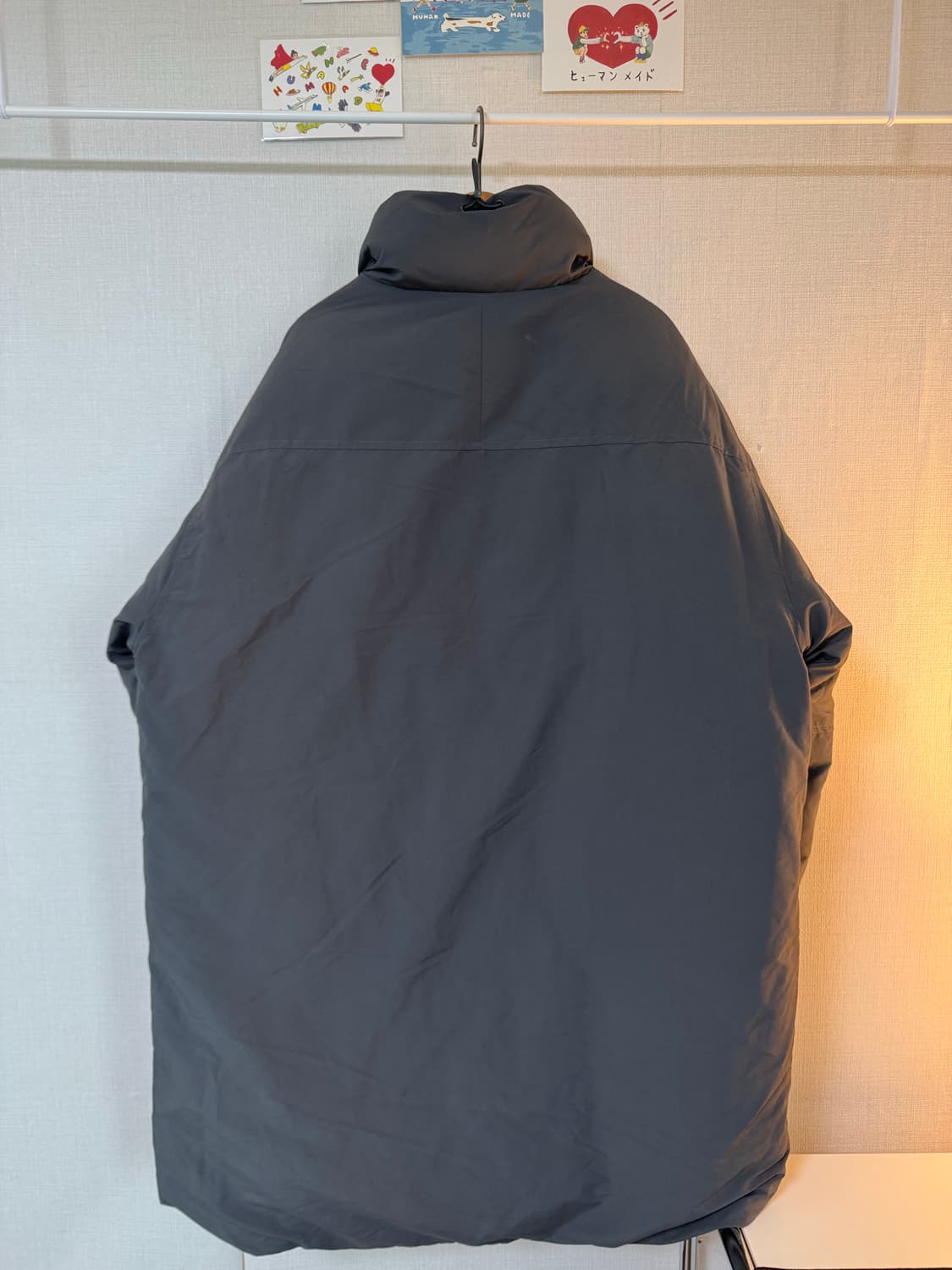 [M]멜란지 마스터 오버핏 몬스터 파카 패딩 카키그레이 상품이미지3