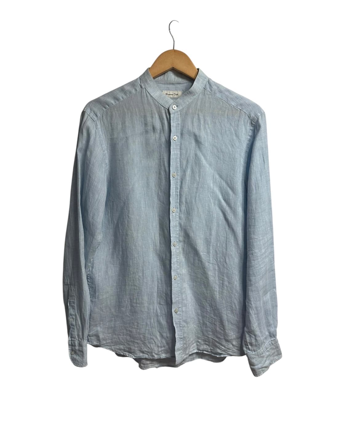 마시모두띠(Massimo Dutti) 헨리넥 린넨 셔츠 스카이블루 상품이미지1