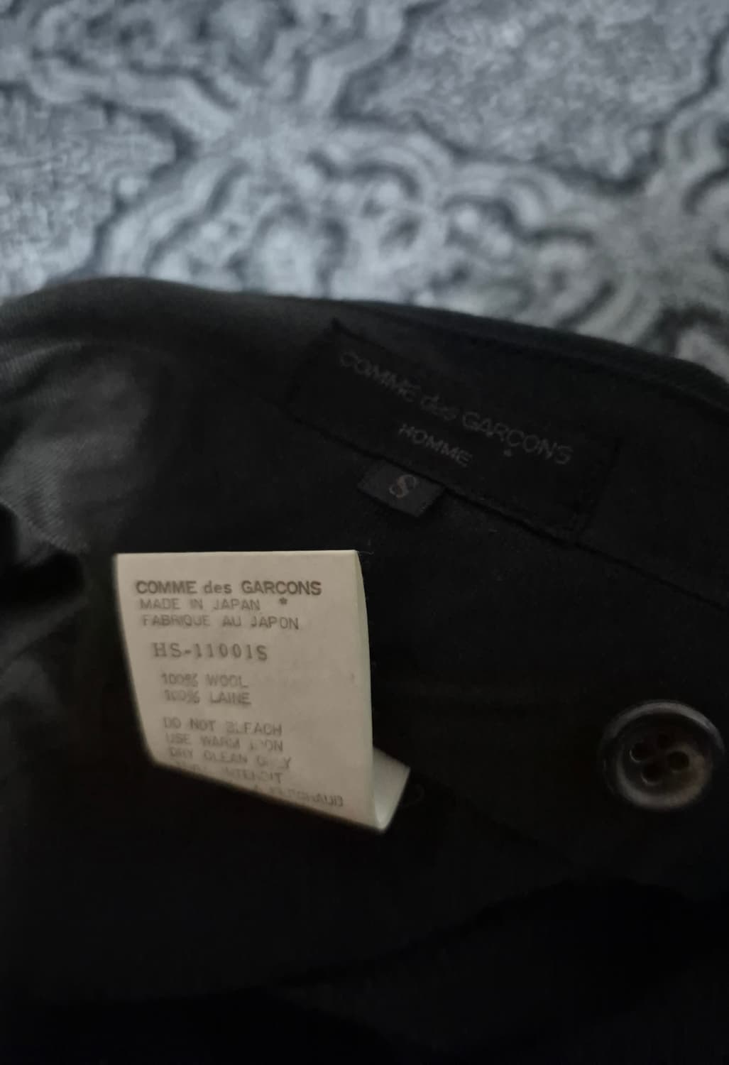 Comme des Garcons Homme 투턱 트라우저 s size 상품이미지4
