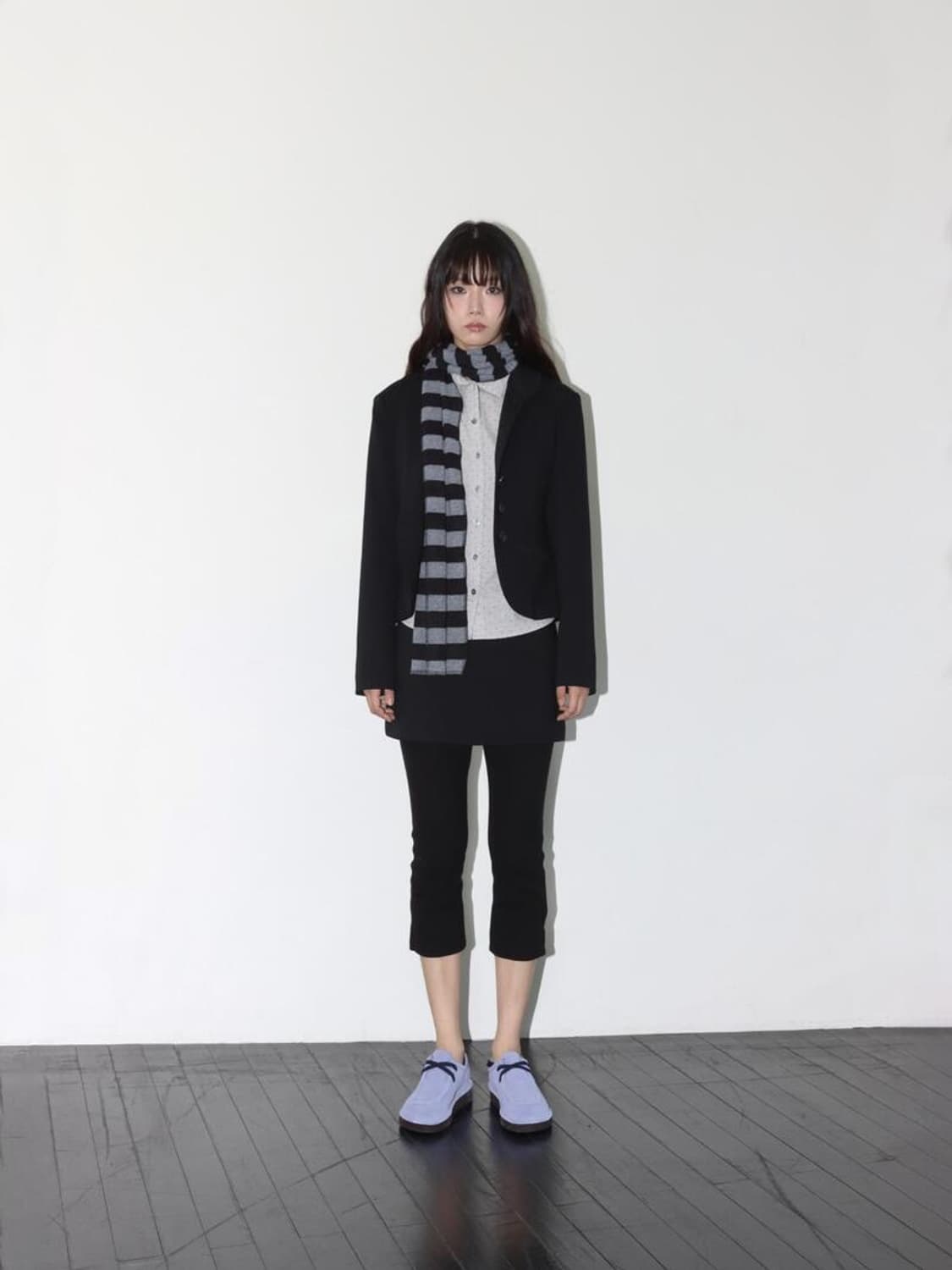 ONSKA PIN DOT SHIRT GREY 온스카 핀 닷 셔츠 그레이 상품이미지3