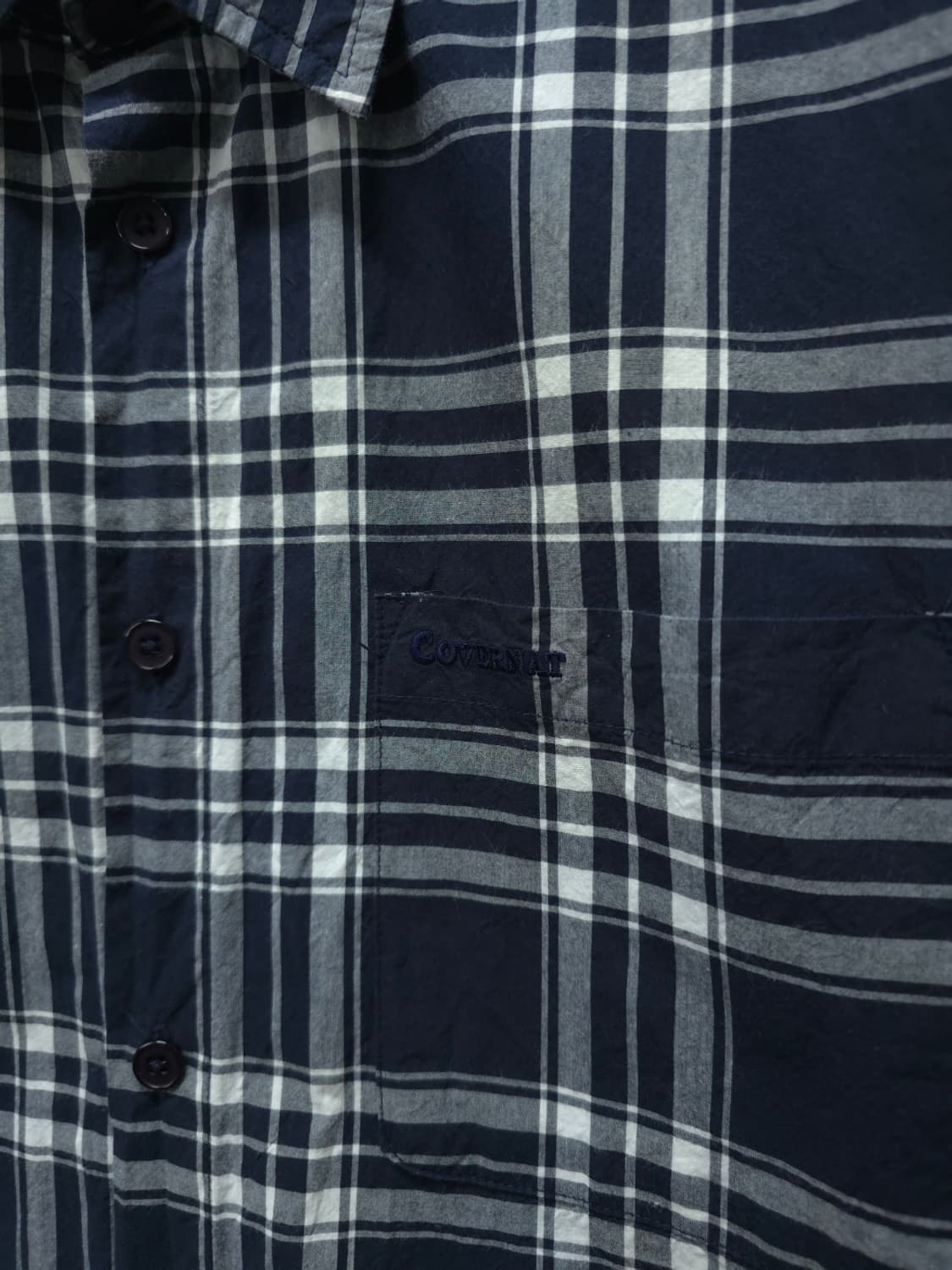 커버낫 포켓로고 체크셔츠 (LARGE) 상품이미지3