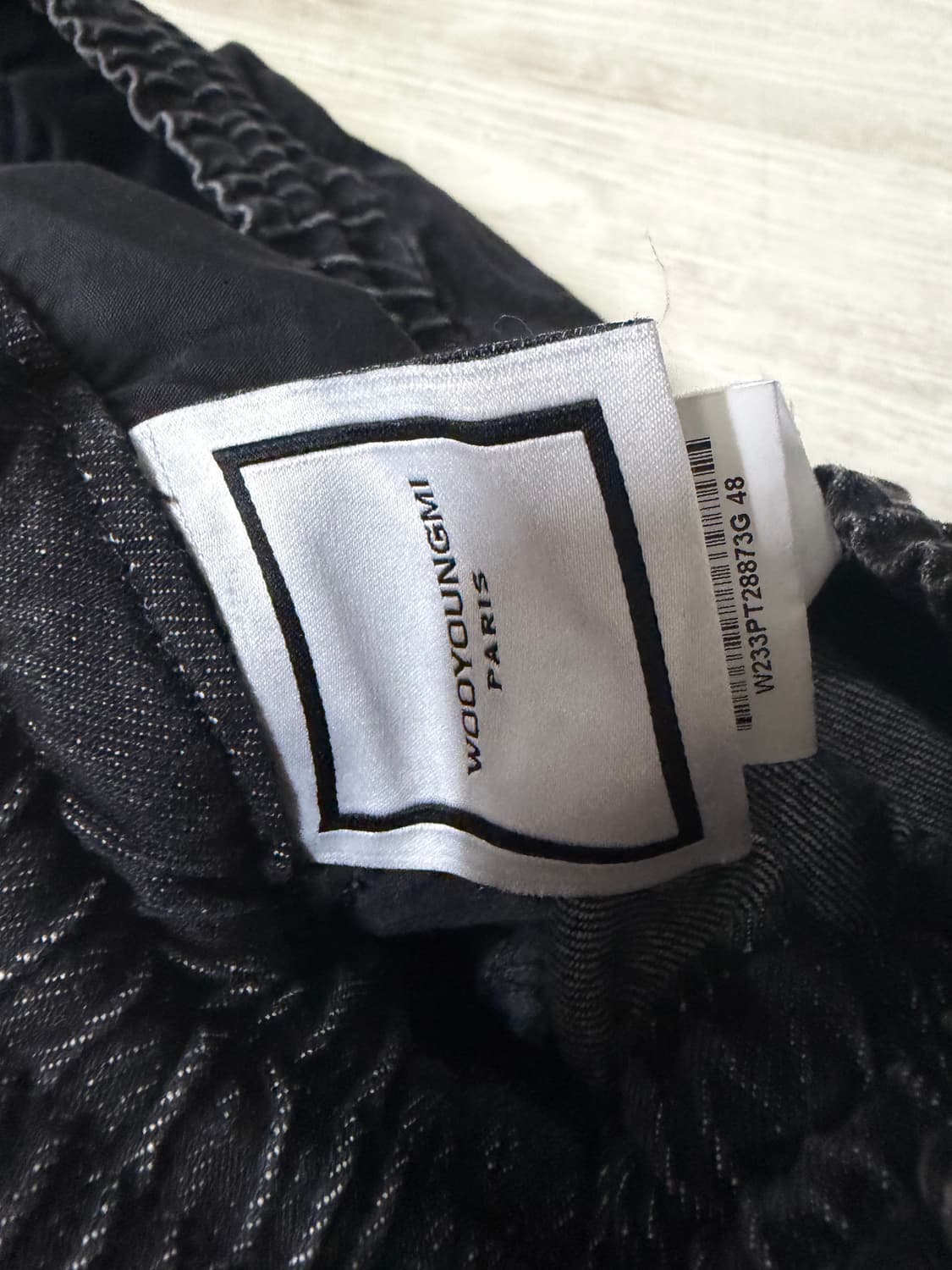 우영미 23 와이드 흑청 밴딩 데님 48 상품이미지4