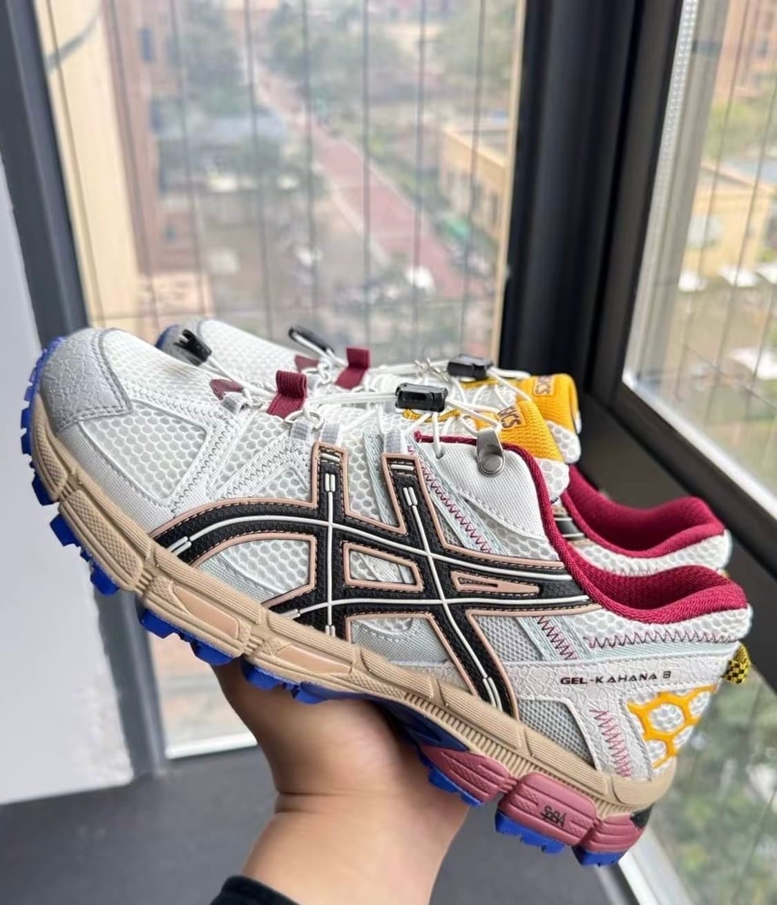 아식스 남자 운동화 젤 카하나 8 화이트 레드 상품이미지2