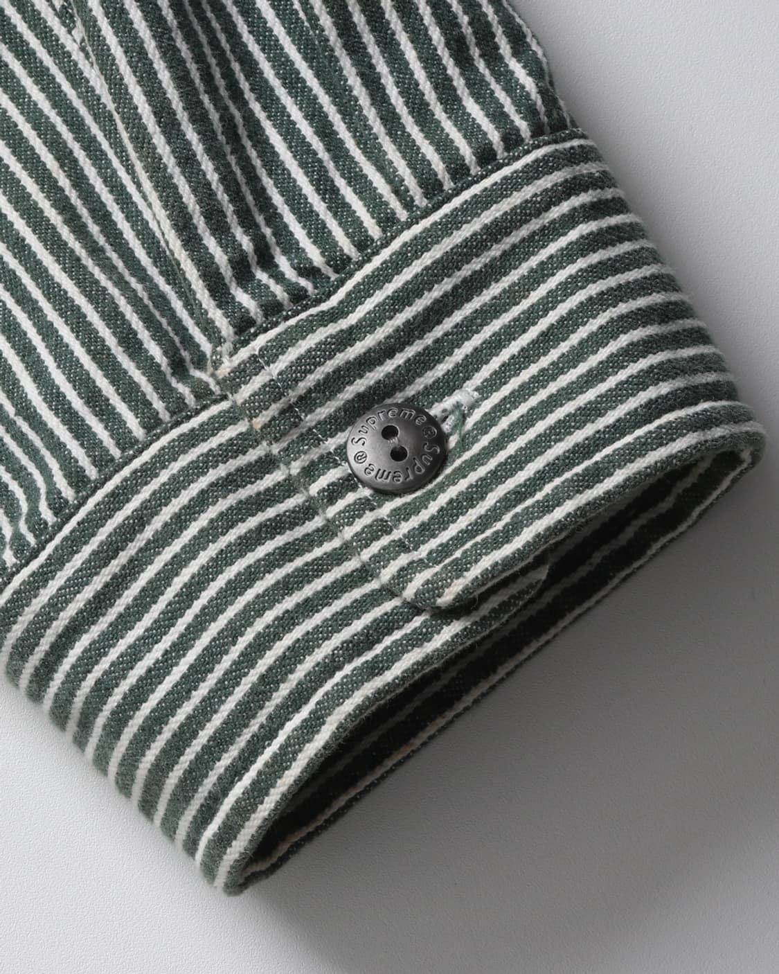 Supreme Hooded Stripe Denim Zip Up Shirt 상품이미지8