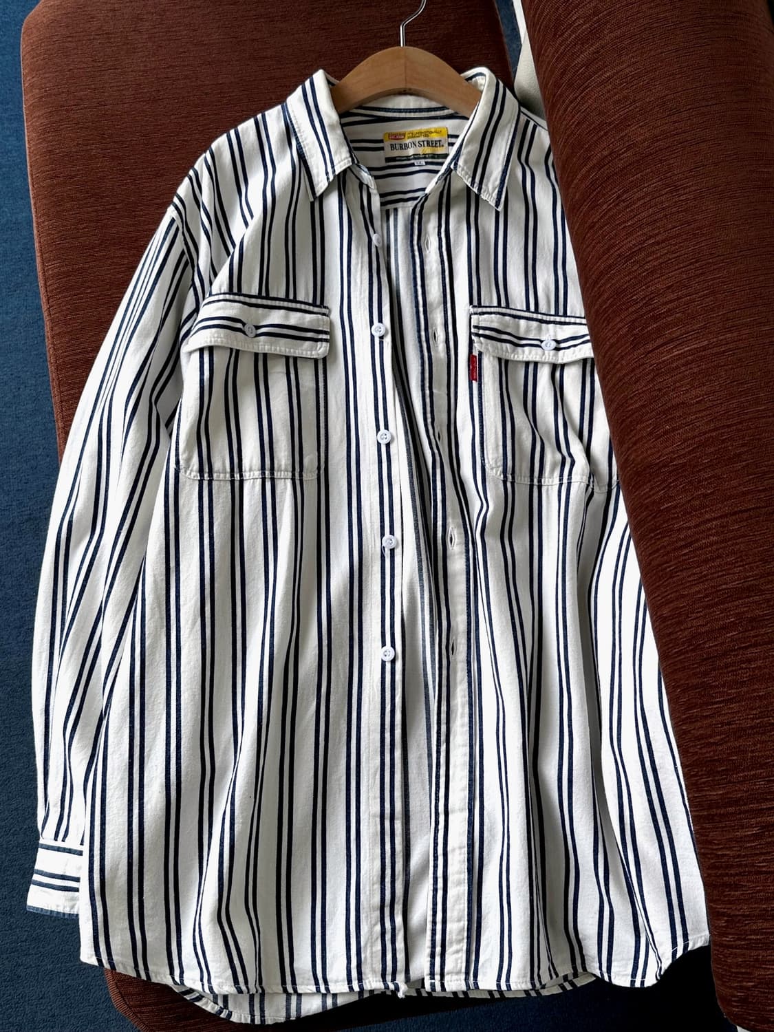 Stripe pattern cotton work shirt 상품이미지4