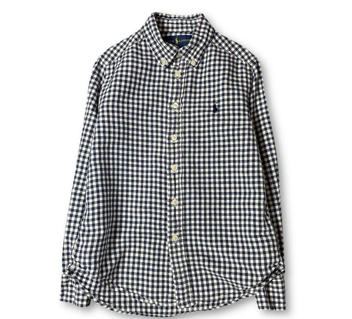 폴로 랄프로렌 블루 체크 긴팔 셔츠 S(8) 상품이미지1