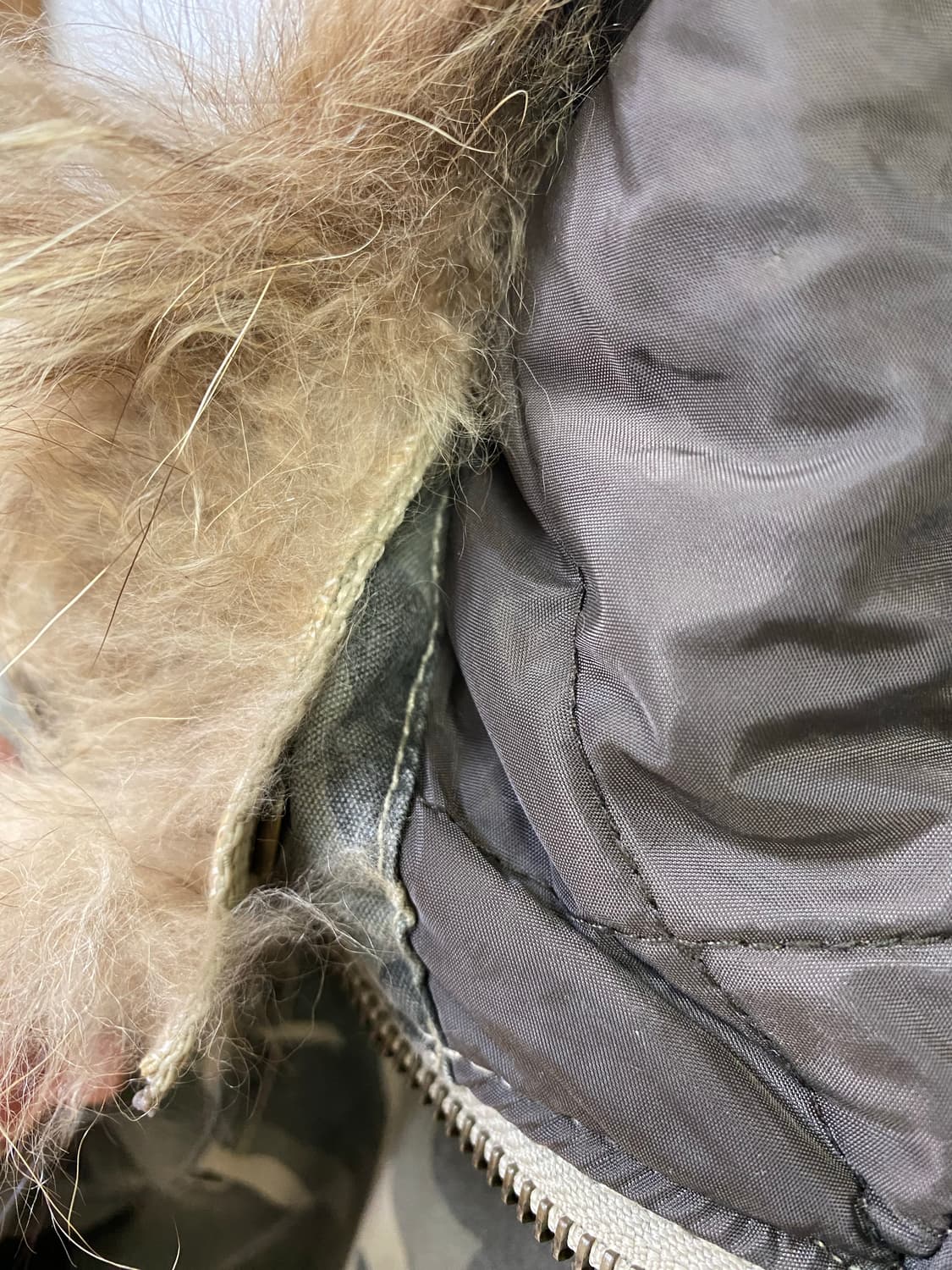 AR 후드 퍼 카모 패딩 상품이미지6