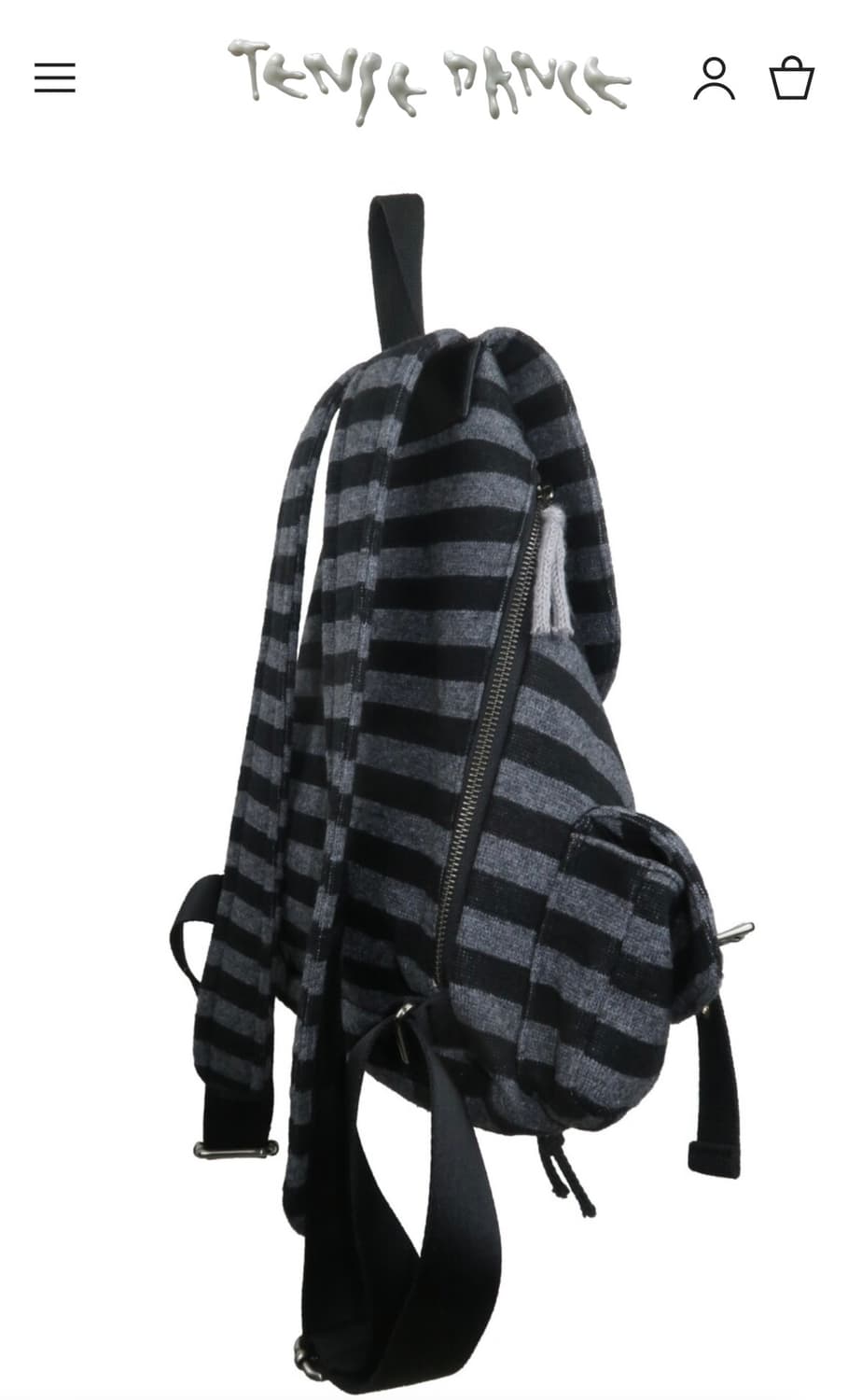 탠스댄스Wool stripe backpack_black 상품이미지3