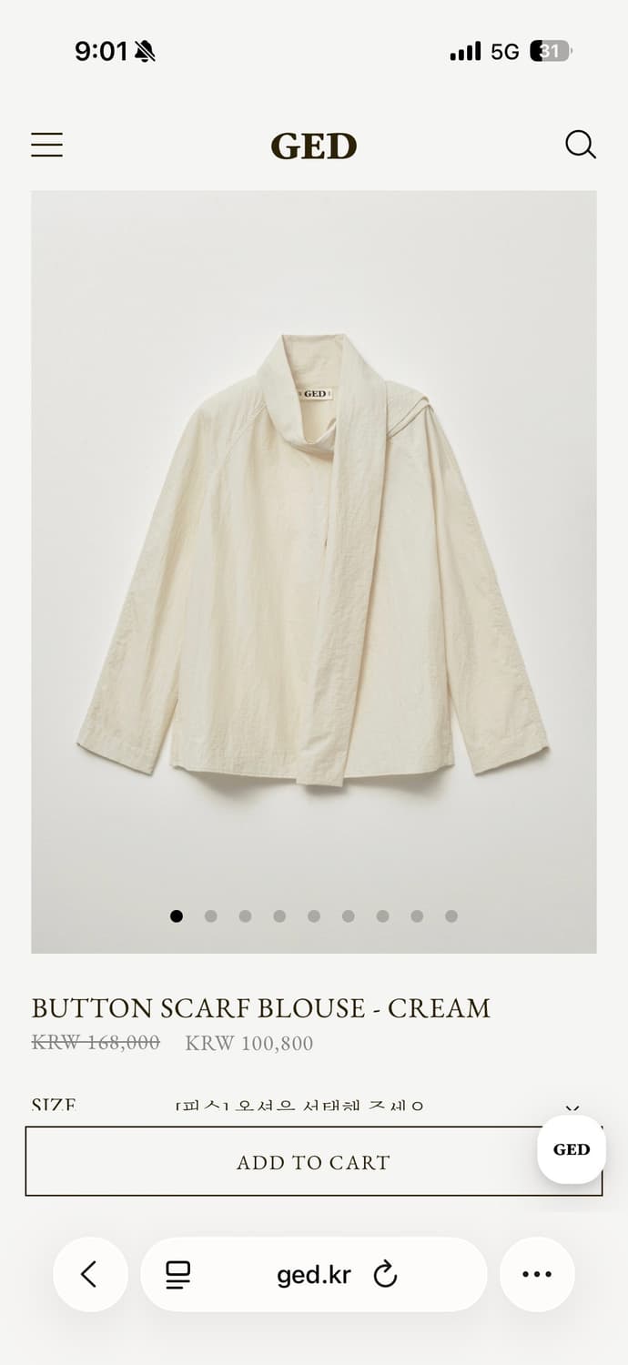 게드 ged 스카프블라우스 상품이미지1