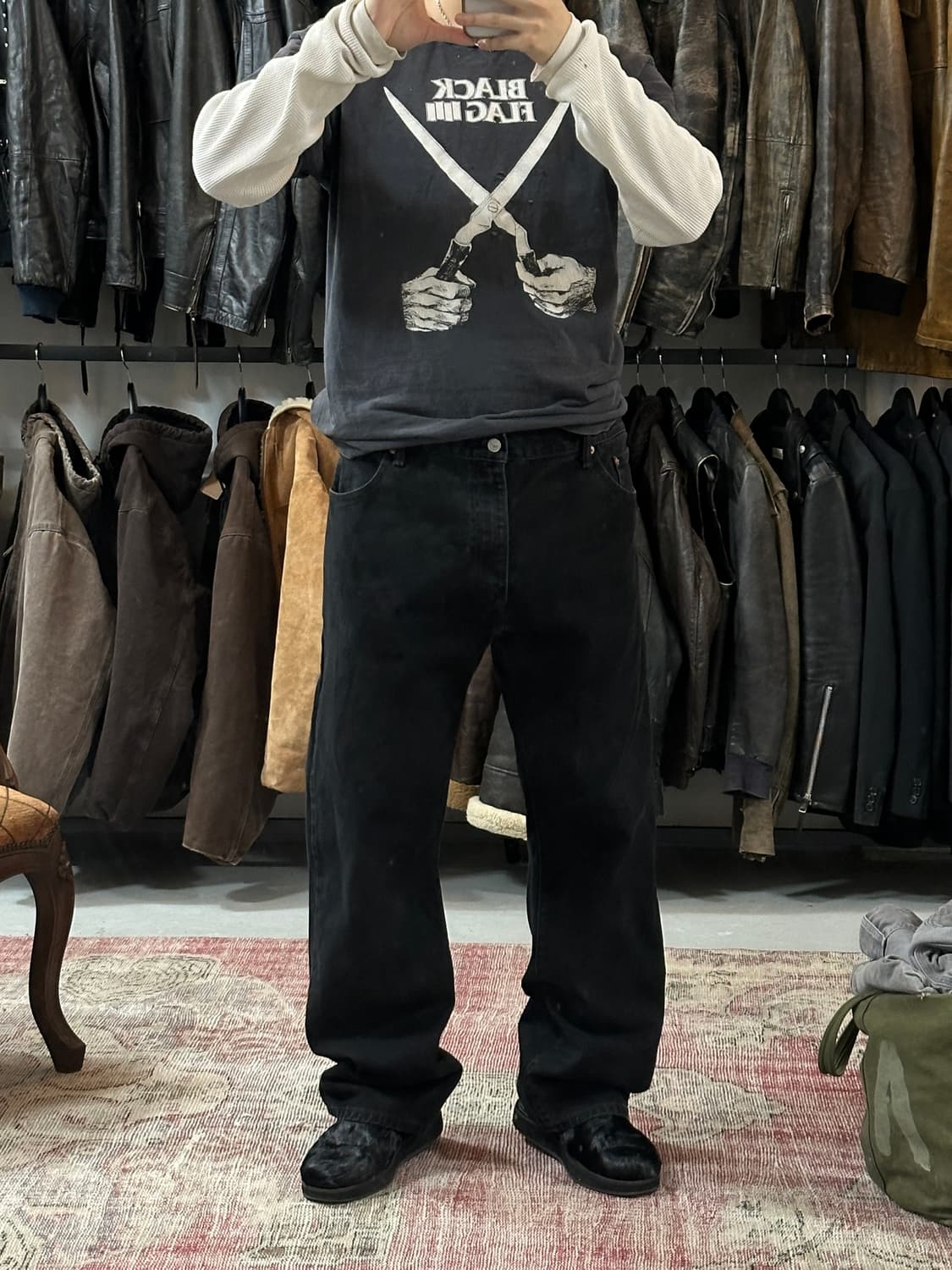 00’s 리바이스 517 블랙 부츠컷 플레어진 상품이미지2