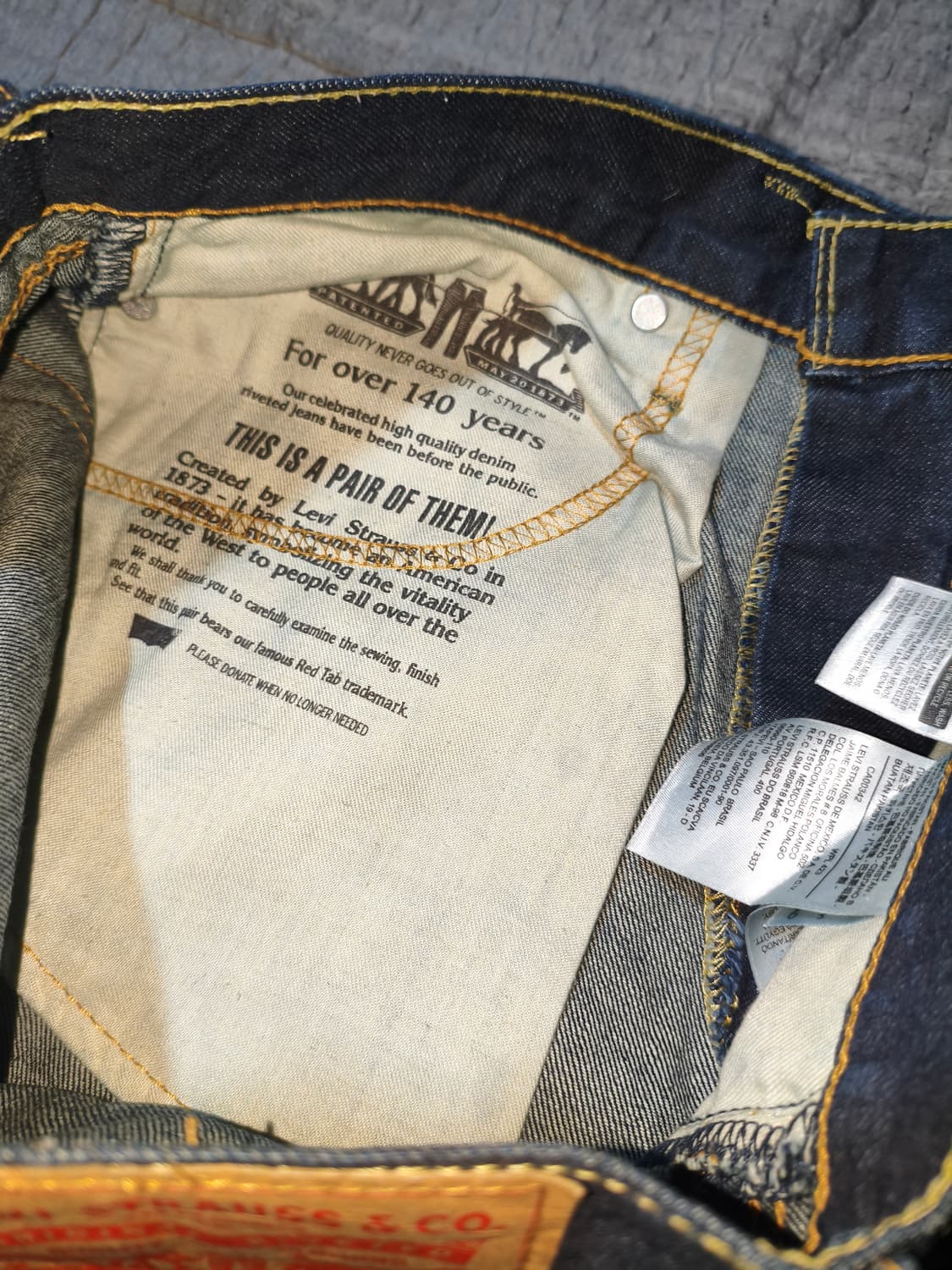 리바이스 513  34/32 새상품 140주년 한정판 상품이미지4