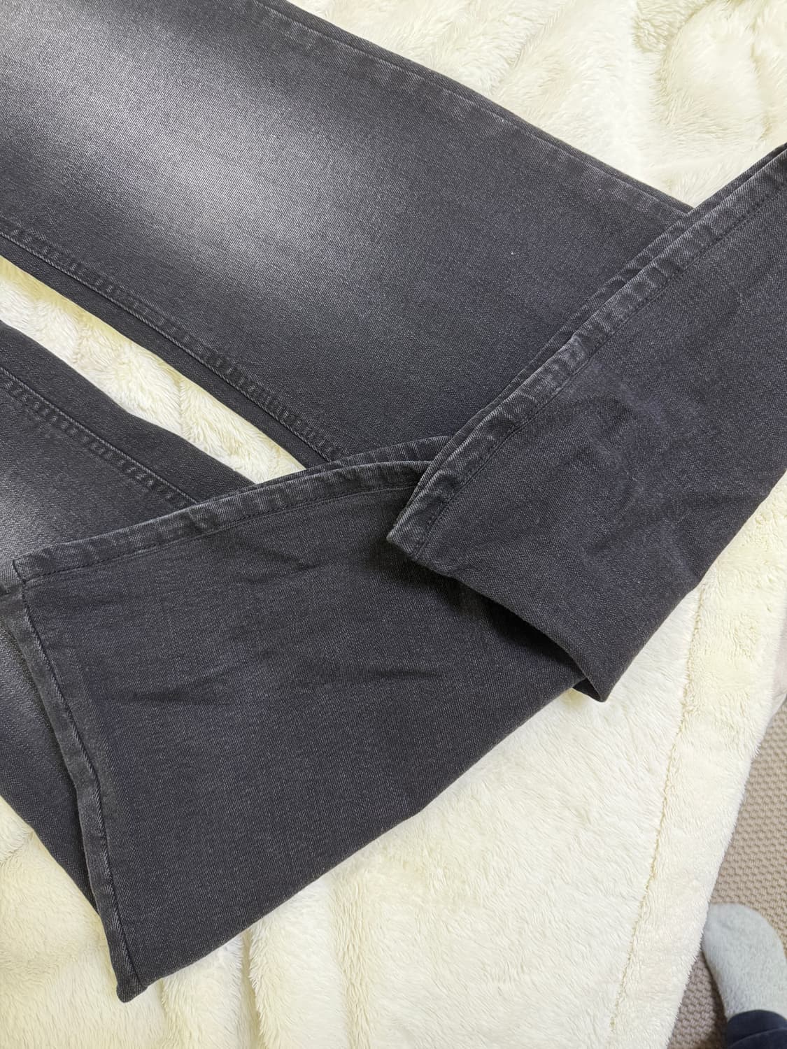 오도어 부츠컷 vintage raw jean in black 3사이즈 상품이미지4