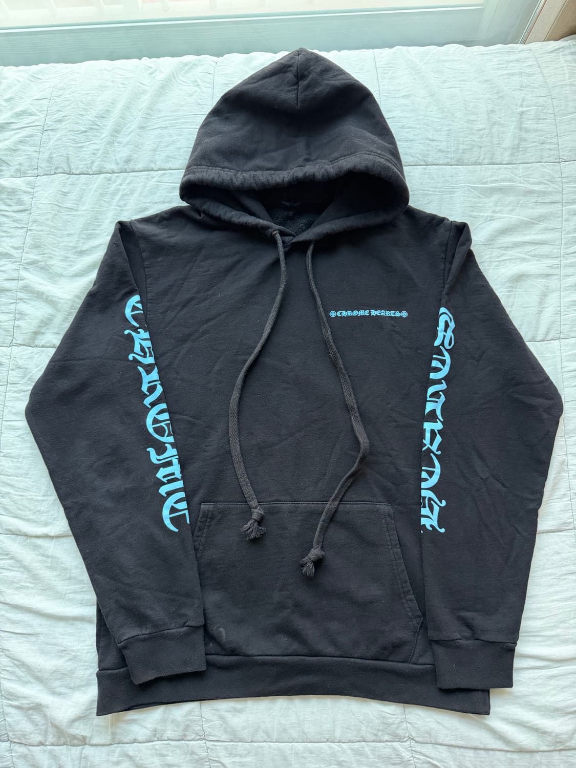 [XL] 크롬하츠 스크롤 로고 후드 하늘색 레터링 상품이미지1
