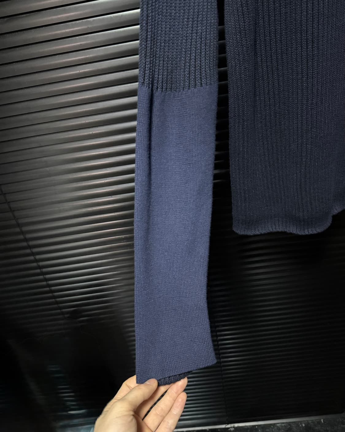 아르마니 익스체인지 알마니 네이비 남색 반목 반집업 터틀넥 목폴라 골지  상품이미지7