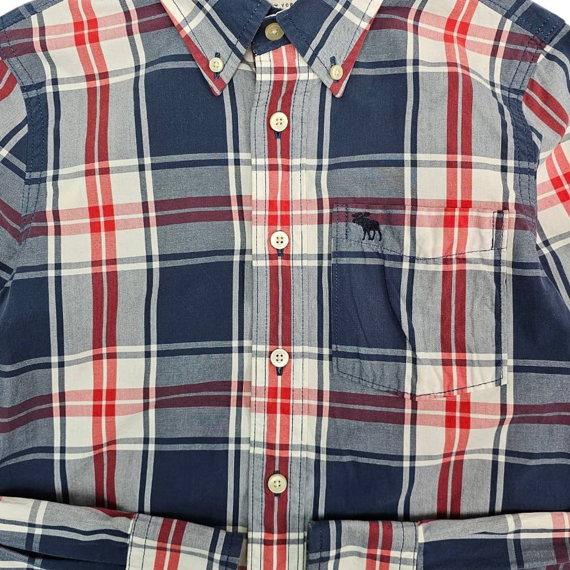 L Abercrombie 아베크롬비 머슬핏 체크셔츠 상품이미지2