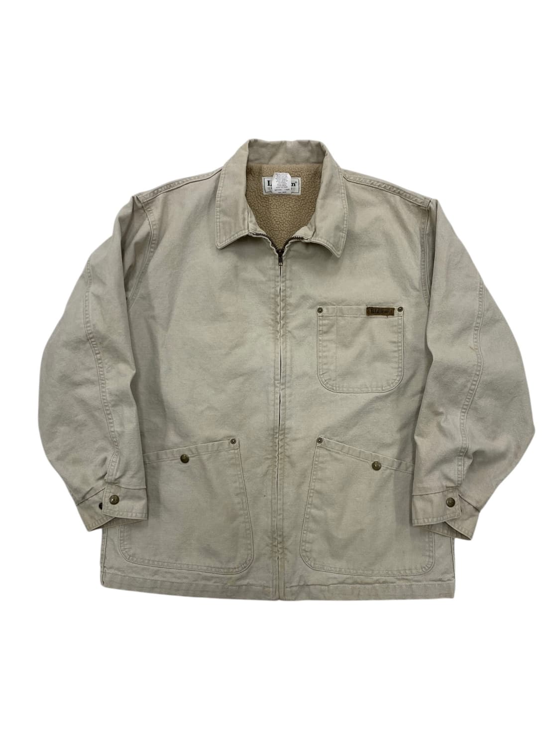 90‘s 엘엘빈 플리스 안감 캔버스 워크 자켓 상품이미지1