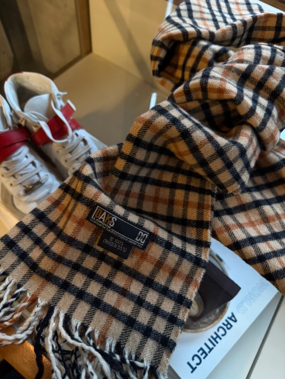 닥스 건클럽패턴 캐시미어혼방 머플러 상품이미지4