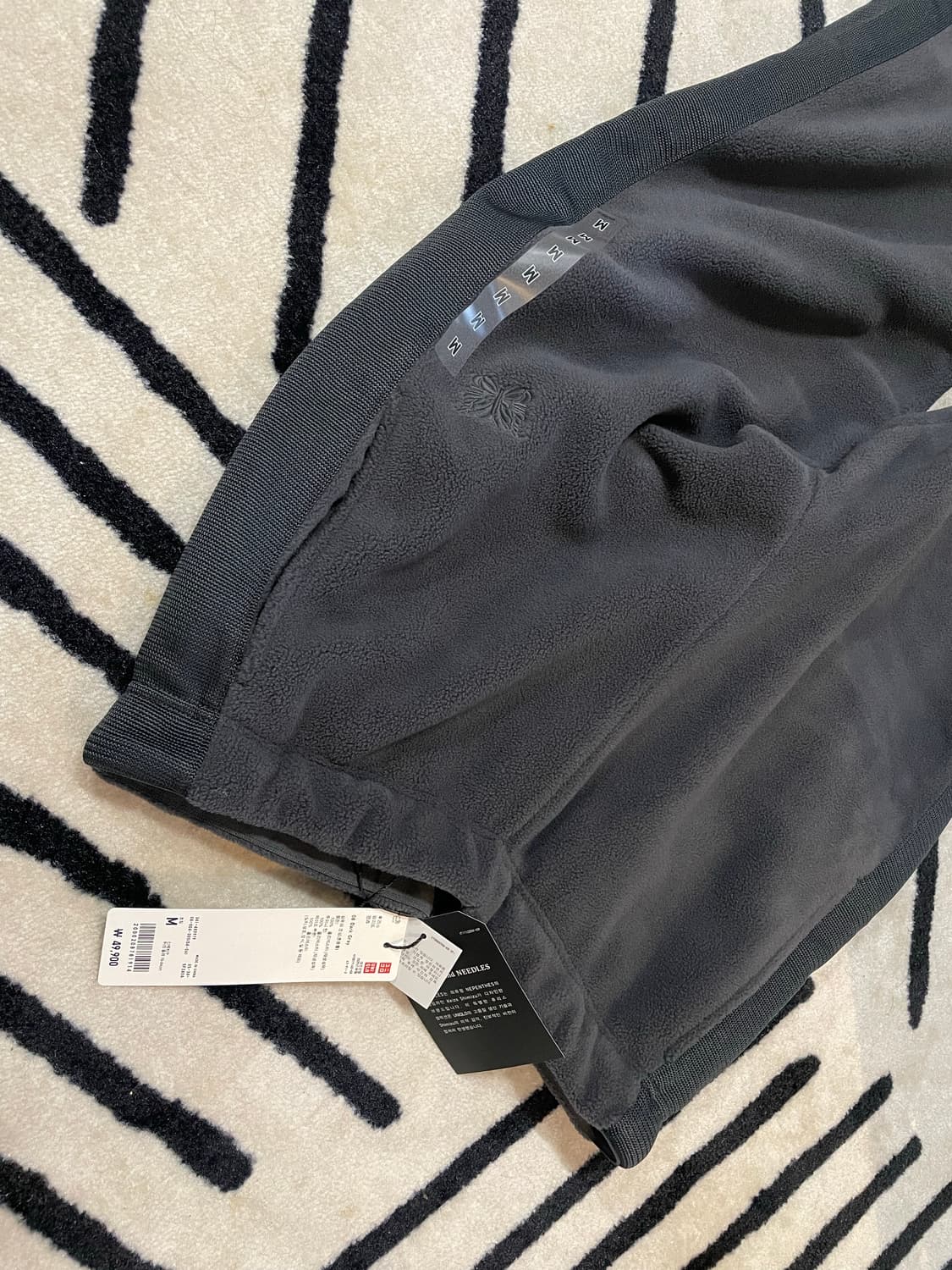 유니클로 x 니들스 와이드 팬츠 다크 그레이 M 상품이미지2