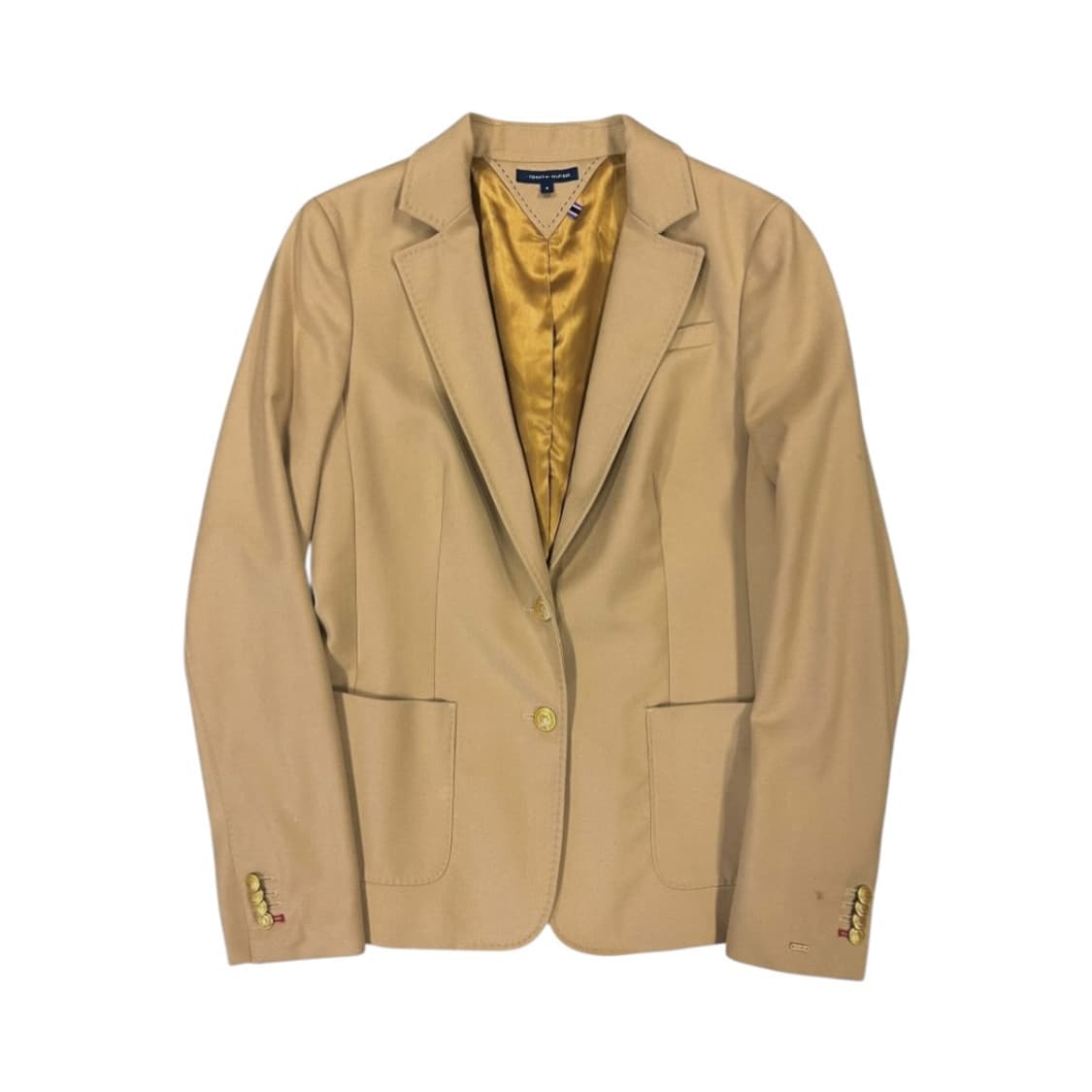 W- M) 타미힐피거 로로피아나 울 캐시미어 베이지 금장 블레이저 OB- 상품이미지1