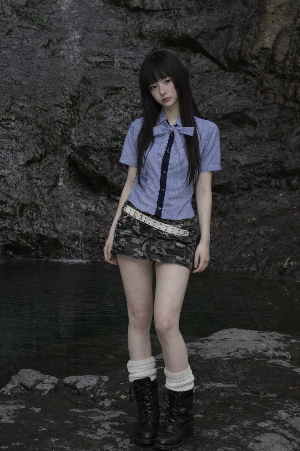 Stripe geek blue top 상품이미지1