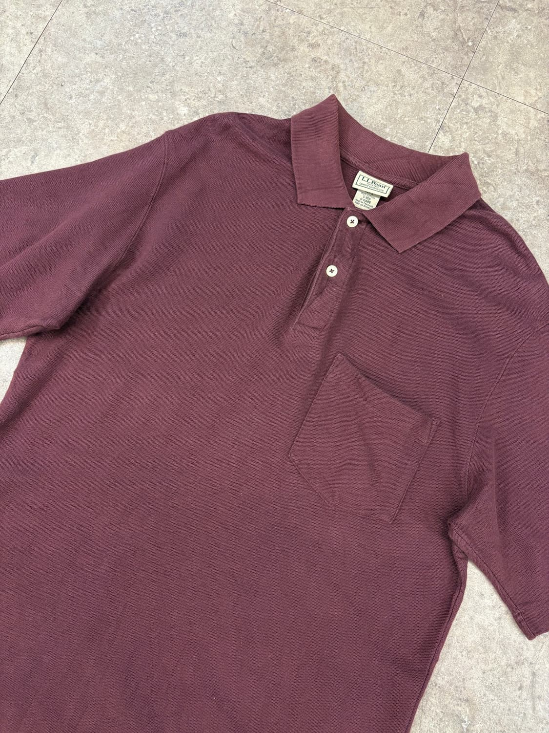 LL bean 버건디 반팔 카라티 #csz4189 상품이미지2