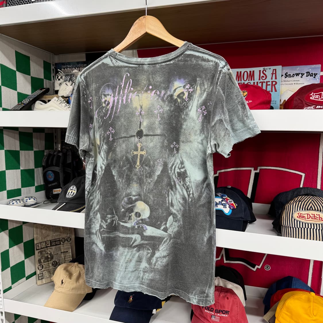 애플릭션 로열티 그라임 리퍼 스컬 티셔츠 made in USA (M) 상품이미지4