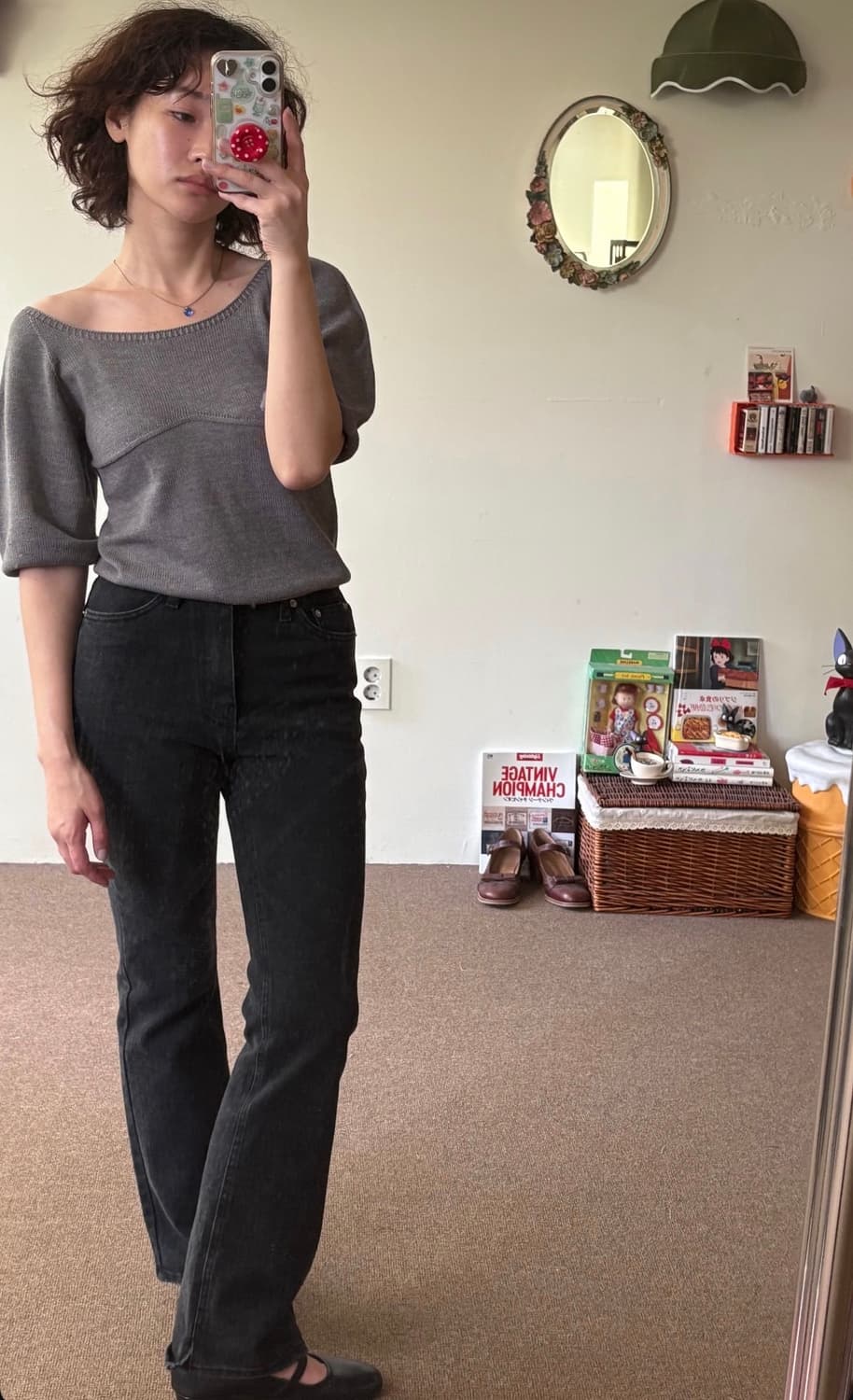 쉬이즈큐트 엔젤니트탑 그레이(새상품) 상품이미지1