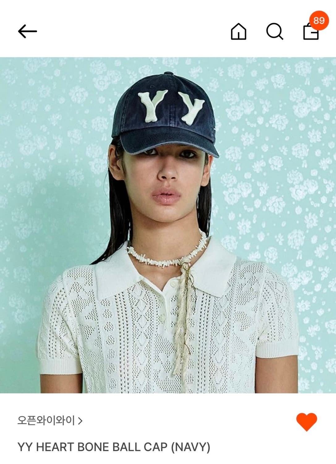 오픈와이와이 볼캡 네이비 상품이미지1