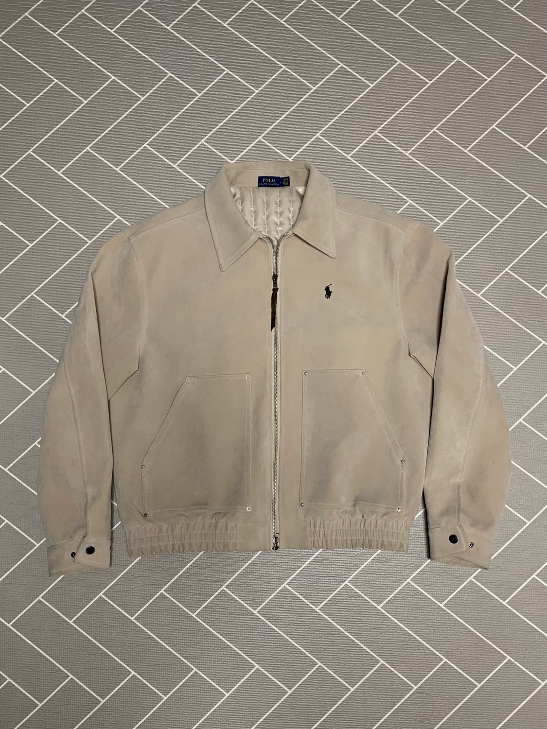 폴로 스웨이드 자켓 베이지 상품이미지1