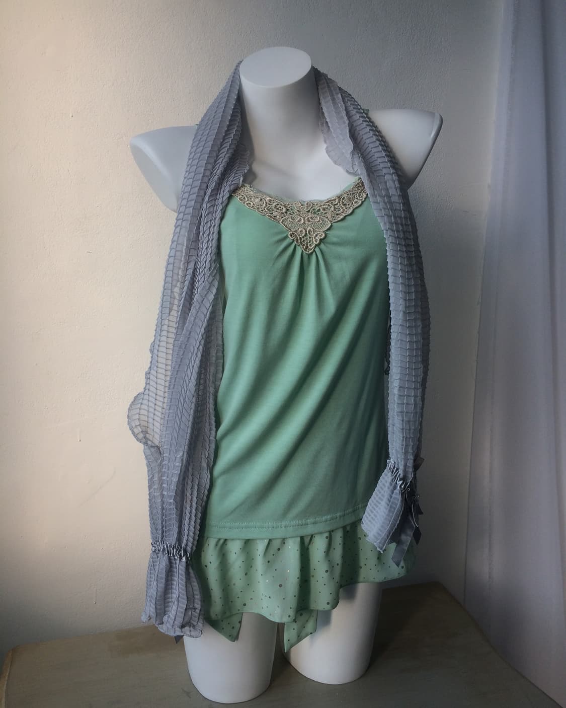 corsage point pleats scarf 상품이미지4
