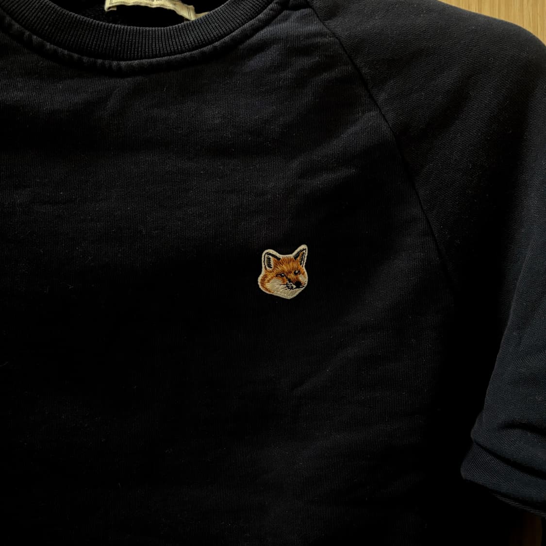 [급처/S사이즈/네이비]메종 키츠네 폭스 헤드 패치 레귤러 맨투맨  상품이미지5