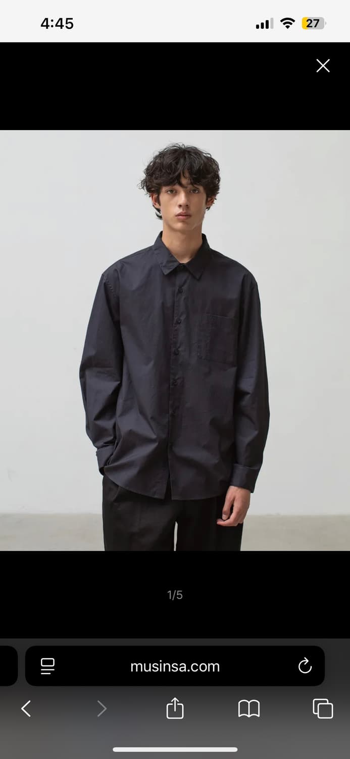 어나더오피스 Down Town Shirt (Ink Navy) 상품이미지1