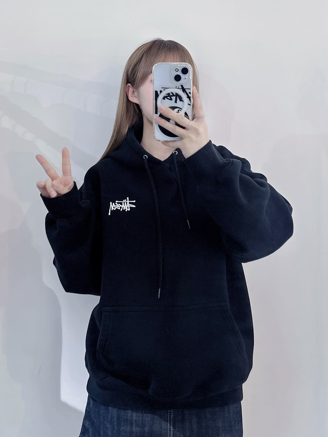 스투시 빅로고 베이직 후드 상품이미지2