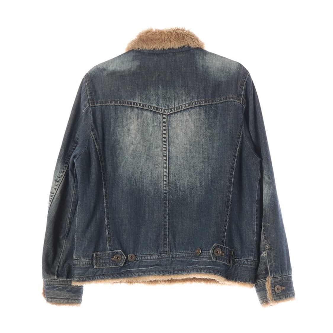 언더우드 퍼 칼라 워싱 데님 트러커 자켓 M 상품이미지3