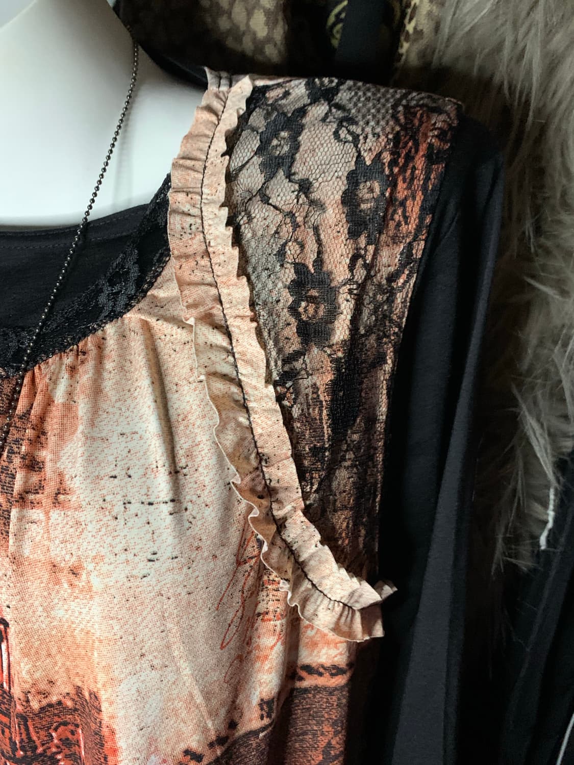 오리엔탈 그런지 레이스 레이어드 탑 상품이미지2