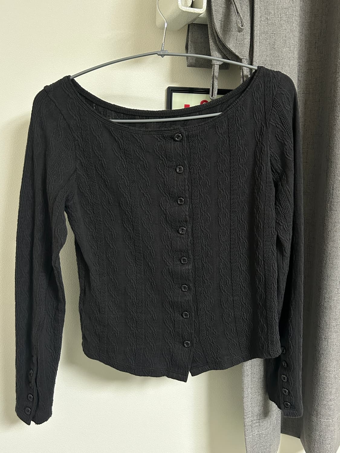 코이세이오 투웨이 롱슬리브 티셔츠 차콜 상품이미지3