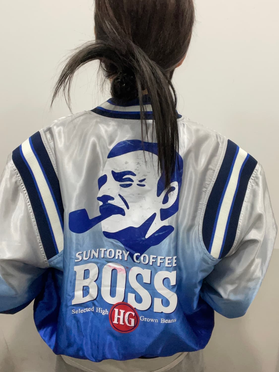 (빈티지)90‘s 산토리보스커피 리버시블 스타디움 자켓 상품이미지2