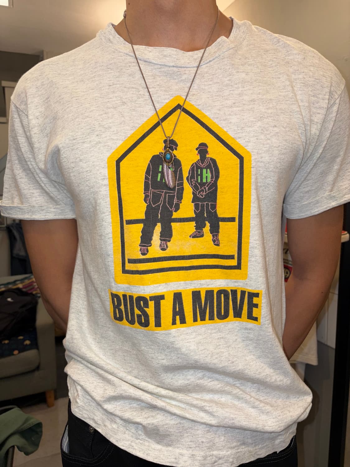 90’s Young MC Bust a Move print single T 상품이미지6