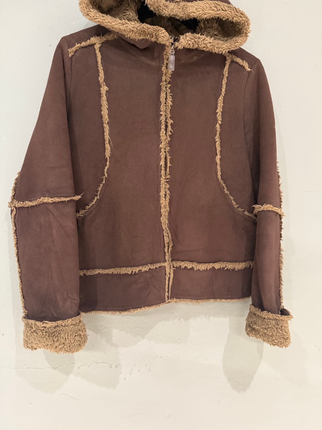 kawaii fur line detail fleece hood jk 상품이미지6