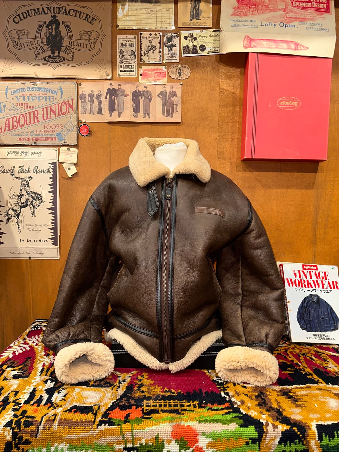 ( XL-2XL ) B3무스탕 밀리터리 워크웨어 아메카지 가죽자켓  상품이미지4