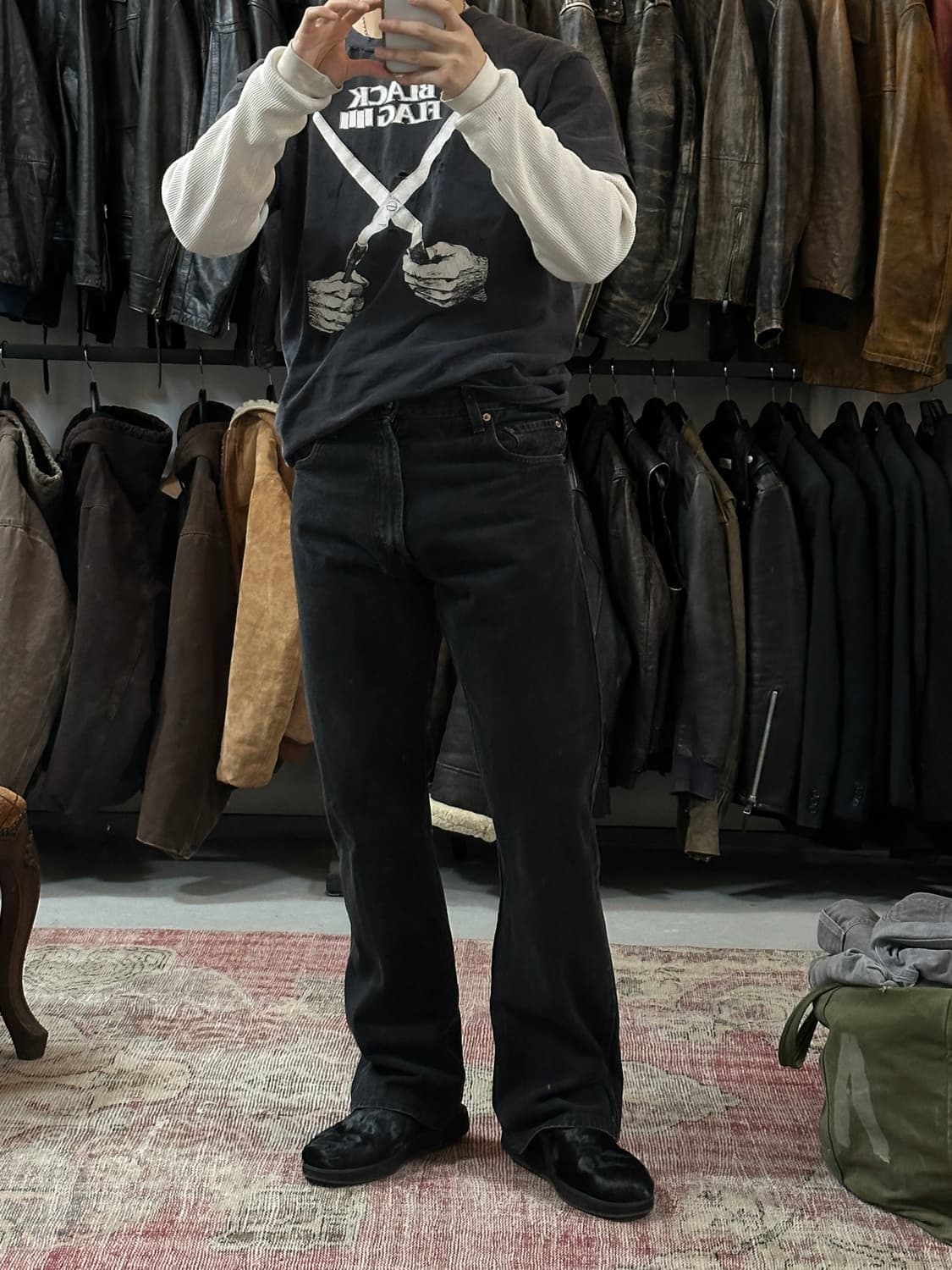 00’s 리바이스 517 블랙 부츠컷 플레어진 상품이미지2