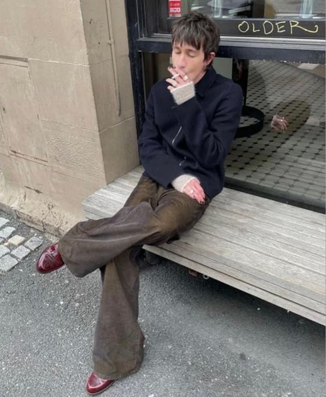 Sears 웨스턴 스퀘어토 집업 버건디 레더 숏부츠 9D 상품이미지6